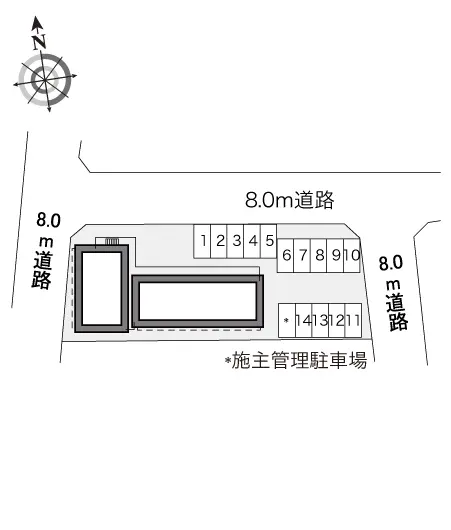 ★手数料０円★札幌市厚別区青葉町１丁目　月極駐車場（LP）